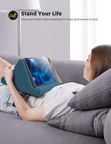 Lamicall Tablet Pillow Stand, Pillow Soft Pad for Lap - Tablet Holder Dock for Bed with 6 Viewing Angles, for iPad Pro 9.7, 10.5, 11, 12.9 Air Mini 4 3, Kindle, Galaxy Tab, E-Reader, Blackish Green - color: Blackish Green
