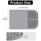 Silicone Toaster Countertop Mat for Kitchen, Crumb Tray for Under Toaster, Catch Crumbs & Spills Protect Countertops, Easy to Clean (Gray) - color: Gray