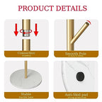 Gold Coat Rack Freestanding, Metal Coat Tree with Marble Base, Coat Rack Stand with 8 Hooks, Entryway Coat Stand for Hanging Clothes, Hats, Bags - size: 67in-bra