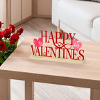COCHIE Metal Happy Valentine's Day Sign, Valentines Day Decorations for Home, Party, Shelf, Mantel, Indoor, Valentine Heart Decor, Valentines Day Table Top Decoration (Valentine) - style: Valentine