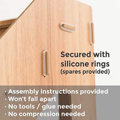 Tapeera 4-Tier Retail Wooden Display Riser - Farmers Market Craft Fair Display Rack - Candle Soap Display Stand for Craft Shows - Wood Countertop Pop Up Shop Display Rack for Tumblers Cupcakes Candy