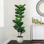 YEPDIN Artificial Fiddle Leaf Fig Tree 5FT Faux Fiddle Leaves Fig Tree Artificial Plants in Pot for Indoor Outdoor Fake Tree Plants - style: 5 FT