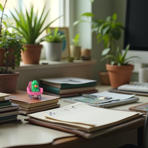 Miniature Frog Anime Figurines - Resin Desk Figurines, Cool Office Gadgets for Desk, Fun Desk trinkets Gift for Frog Lover（Pink Sofa） - size: 01-frog-sofa-pink