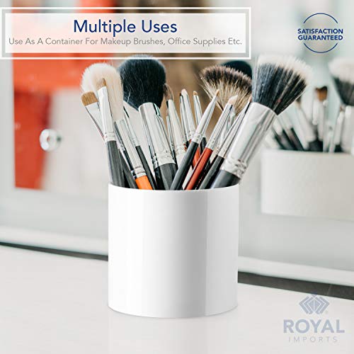 Royal Imports Flower Acrylic Vases Cylinders - Decorative Centerpiece Display for Home or Wedding - Non Breakable Plastic, 4" - White - size: 4"x4"