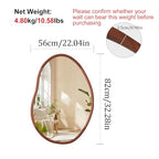 Irregular Wall Mirror Decorative Asymmetrical Mirror Abstract 32x22 inch - size: 32"L x 22"W