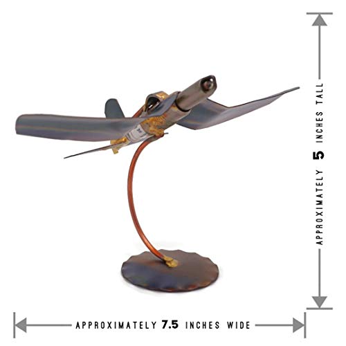 Corsair Collectible Handmade Metal Art Figurine, Desk Accessories, Trophy, Boss Gift, Home Office Décor, Aircraft - style: Corsair
