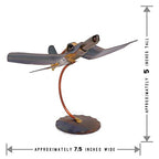 Corsair Collectible Handmade Metal Art Figurine, Desk Accessories, Trophy, Boss Gift, Home Office Décor, Aircraft - style: Corsair