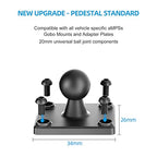 OHLPRO Tablet Holder for Truck, Heavy Duty Drill Base Tablet Car Mount for iPad, mini, Samsung Galaxy (7" - 11") for Dashboard, Desks, Tabletop, ipad Mount Great for Wall, Commercial Vehicles - size: 7-11'' - 1 Arm Mount