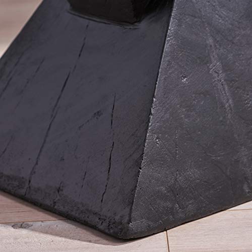 Christopher Knight Home Jerod Light-Weight Concrete Accent Table, Black - color: Black