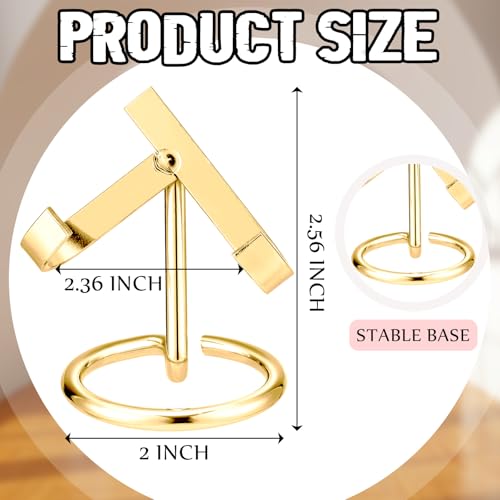 Shimeyao 4 Pcs Metal Crystal Heart Stone Stand Crystal Ball Holder Rock Display Stand Mineral Specimen Display Easel Holder for Gemstones Fossils Agate Slabs Plates(Gold,2 x 2.36 x 2.56 Inch) - color: Gold, size: 2 x 2.36 x 2.56 Inch