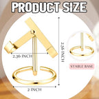 Shimeyao 4 Pcs Metal Crystal Heart Stone Stand Crystal Ball Holder Rock Display Stand Mineral Specimen Display Easel Holder for Gemstones Fossils Agate Slabs Plates(Gold,2 x 2.36 x 2.56 Inch) - color: Gold, size: 2 x 2.36 x 2.56 Inch
