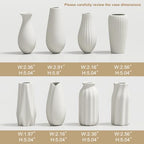 OERGKE White Ceramic Vase with Painting Kit Small vases for Flowers, Home Farmhouse Decor Modern Boho Vases for Living Room, Office, Dining Table, Bedroom, Kitchen Shelf(8packs)