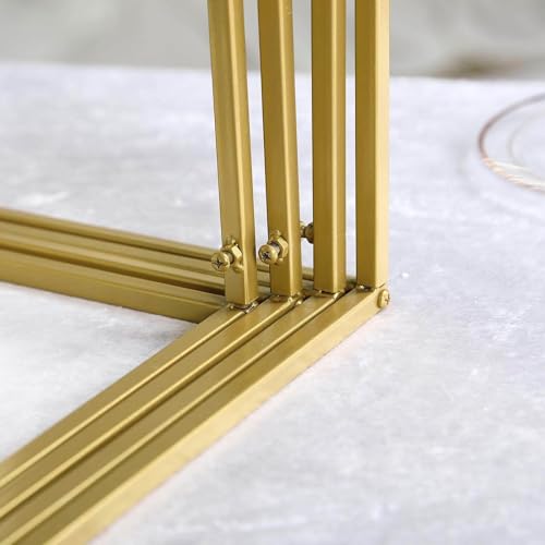 Efavormart Set of 4 Matte Gold Wedding Flower Stand Metal Vase Column Stand Geometric Centerpiece Vase - 16"| 24"| 32"| 40" - color: Gold, size: 4 Pack 16‘’24‘’32‘’40‘’