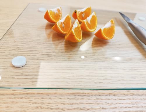 Tempered Glass Cutting Board – Long Lasting Clear Glass – Scratch Resistant, Heat Resistant, Shatter Resistant, Dishwasher Safe. - color: Glass