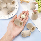 GORGECRAFT 1.3 Inch 10pcs Unfinished Wood Candle Cups Blank Candle Holders Wooden Candlesticks 0.2 Inch Hole Classics Flower Container for Hand Painting Crafts Home Wedding Decorations - size: 1.3x0.63inch,0.2inch