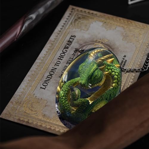 ACOCOFE Lava Dragon Egg, Crystal Dragon Egg with Luminous Base, Handmade Resin Ornaments - Gift for Christmas, Birthdays, Graduation, Holidays, Back to School (Green with Base) - color: Green With Base
