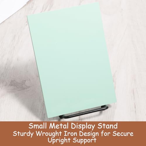 Skrfren 2PCS Small Display Stand, 2 Inch Small Plate Holder Display Stands Mini Metal Black Frame Stand Picture Frame Stands, Plate Holder for Displaying Photo Coaster Collectibles Book Mobile Phone
