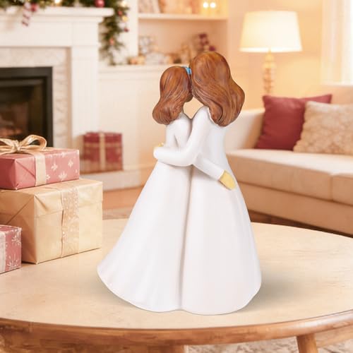 Mom Birthday Gifts: 5.2” Mother and Daughter Resin Figurine - Sentimental Gift for Mom from Daughter - Mother’s Day and Christmas Keepsake