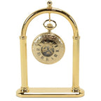Pocket Watch Display Stand Full Arch Gold Plated Metal Holder for Pocket Watches, Antique Clocks, & Collectibles -Brass-Gold Plated ( Watch Not Included )