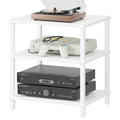 LELELINKY 3-Tier AV Media Player Stand, White Stereo Cabinet, Modern Stereo Cabine,Game Console Shelf,Wooden TV Stand,Multifunctional Entertainment Center, Suitable for Home, Conference Room - color: White, size: 3 Tier