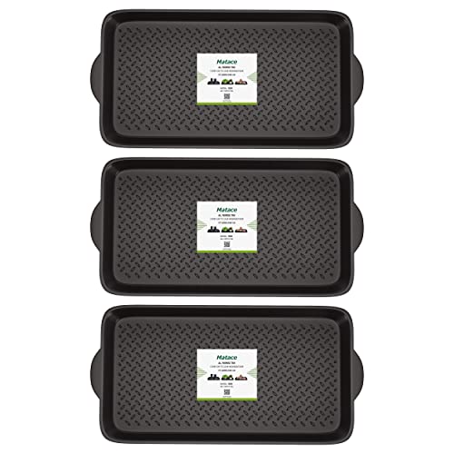 Matace 3 Pack Rubber Small Boot Tray for Entryway,Boot Mat,Shoe Tray,Shoe Mat for Indoor and Outdoor Use, 27.95"x 15.74" (Pack of 3) - size: 29.5"L x 15.7"W x 1.2"Th (Pack of 3)