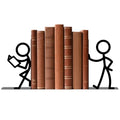 Metal Bookends People Bookends Decorative Cute Book Ends for Shelves Bookshelf Home Office Desk Reading Decor Bookshelf Decor for Book Lovers Gift - style: People Decorative Bookends