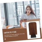 NUOBESTY Elegant Desktop Bookends Minimalist Reading Stand Book Organizer for Home Office Walnut Stylish File Holder to Keep Books and Documents Organized