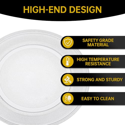 16" Microwave Glass Turntable Plate, 16" / 40.6cm Microwave Tray Replacement Glass Plate, Glass Tray Replacement for LG, GE, Magic Chef, Hotpoint, Panasonic, Kenmore, etc - size: 16"