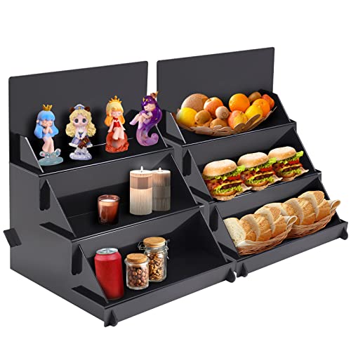 18.55"x16"x15" Portable Product Display Stand - Black Table for Craft Shows, Retail, Farmers Markets, Candy, Vendors - Repeatable Assembly/Disassembly Shelf - color: Black