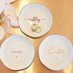 Personalized Ring Dish with Name, Custom Jewelry Tray Gift for Women, Bridesmaids, Mom, Grandma, or Best Friends (1-Name)