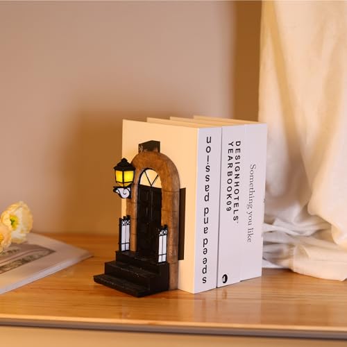 1 Pcs Unique Book End Decorative，Antique Bookend Art Deco Bookend，Unique Bookend Book Stopper Book Holder Decorative Book End for Shelves Desk Home Office Bookshelf Decoration Antique Books Decor