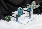 Red Co. Set of 3 Glossy Silver Acrylic Cube Display Nesting Risers with Hollow Bottoms - 2 Pack - color: Silver, size: 6",7",8" - 2 pack