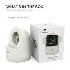 AhaStyle iWatch Stand Silicone Charging Dock Holder for Apple Watch Ultra 3, Ultra 2, Ultra, SE3, SE2, SE, Series 11 10 9 8 7 6 5 4 3 2 1 (49/46/45/44/42/41/40/38mm), Supports Nightstand Mode - color: Starlight