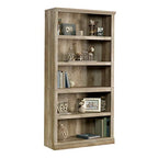 Sauder 5 Tier Book Shelf Wooden Bookcase Multipurpose Bookshelf for Home Office, Living Room, in Lintel Oak - color: Lintel Oak