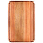 16" X 10" Large Wooden Serving Trays Acacia Wood Charcuterie Boards Rectangular Serving Platters for Cookie, Dessert, Party Food Dish Snack Appetizer Plates Kitchen Platter Tray Cheese Board - size: 16" × 10" × 0.8"
