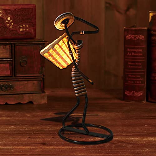Creative Tea Candle Holder Tealight Holder with Bamboo Baskets and Candle Lights, Great for Decorative Home Decor Centerpiece, Unique Candle Holders - color: Led Candle Light-1