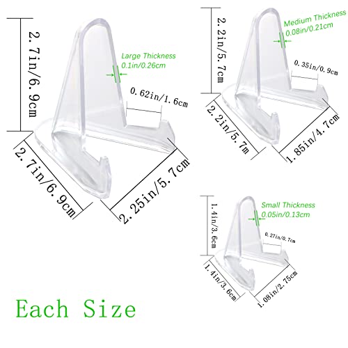 36 Packs(3 SIzes) Acrylic Easel Stands Display Stands/Plate Stands Coin Display Easel Holder for Air-Tite Coins Pocket Watches Capsules Challenge Medals Casino Chips , Photo Display,Baseball Sports - size: 36 PCS / 3 Sizes