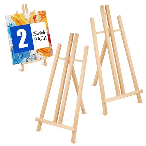 ESRICH 2pcs 17 Inch Tabletop Easels, Easel Stand for Painting,Tripod, Painting Party Easel, Kids Student Desktop Easel for Painting,Paint Easel for Canvas Paint - style: 2