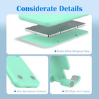 Cell Phone Stand, Adjustable Angle and Height Cell Phone Holder for Desk, Foldable and Portable, Anti-Slip Silicone Pad, Compatible with All Mobile Phones and 4-8 Inch Devices, Green - color: Green