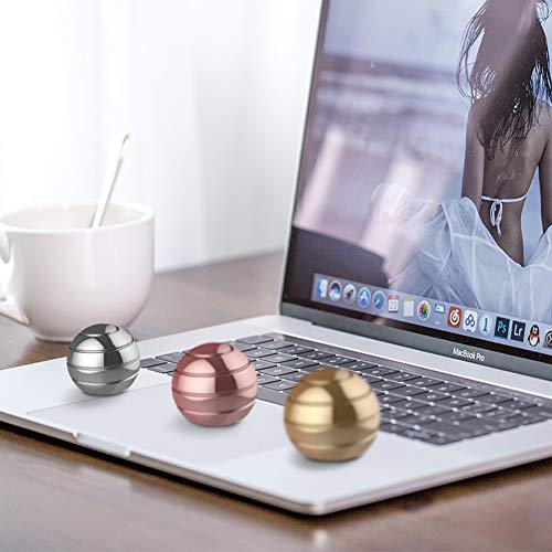 Kinetic Spinner Desk Toy, 1.54'' Stress Relief Desk Toys Ball, Anti Anxiety Desk Gadgets Sensory Toys for Adults Women Men, Birthday Christmas Day Gift (39MM, Gold) - color: Gold