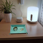 Valet Organizer - Catchall Tray for Jewelry, Wallets, Watches, Keys, Coins, Phones, Glasses - Perfect for Nightstand, Desk, Entryway - color: Light Blue