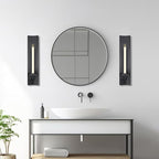 OYEFLY 2 Pcs Candle Sconces,Metal Wall Candle Holders (Black)
