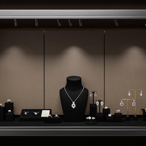 Microfiber Jewelry Earring Display Stand Earring Display Organizer Stand (Black, Medium) - size: 1.57" x 1.57" x 6.89"