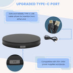 fotoconic Black Electric Motorized Rotating Turntable Display Stand, 14 Inch / 35cm Diameter, 110 Lb Centric Loading for Shop Display - size: Black 14", 110 Lb Max Loading