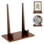 RattanView 1 Pcs Wood Plate Stand for Display 7.8 Inch Plate Holder Display Frame Picture Photo Card Tabletop Decorative Stand - size: 7.8 Inch