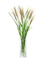 LSA International Wicker Tall Slim Vase 15.75”, Luxury Modern Decorative Glass Flower Holder with Textured Finish - size: 15.75"