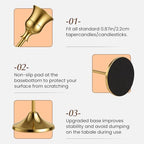 SylvaCraft Brass Gold Candle Holders Rustproof Taper Candlestick Holders for Holiday Party Table Centerpiece Wedding Fireplace Mantel Housewarming Gift(4 Sets(12 Pcs)) - size: 4 Sets(12 Pcs)