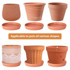 YBX 8-inch Plant Saucer Premium Terracotta Saucer Round Ceramic Plant Trays, Pack of 2 (Nature/Terracotta) - color: Terracotta