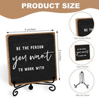 Inspirational Office Decor, Be The Person You Want to Work With Plaque, Office Gifts for Women Men Coworker, Motivational Office Table Desk Cubicles Accessories Decorations - style: Office Sign 02