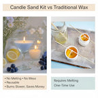 Monivi Scented Candle Sand with Wicks DIY 14 Colors Sand Wax Pearled Candle Wax Beads (1.76oz Each Color, 1.5lb/24.7oz Total up to 120Hours) Refillable Candle Making Kit Mothers Day Gift